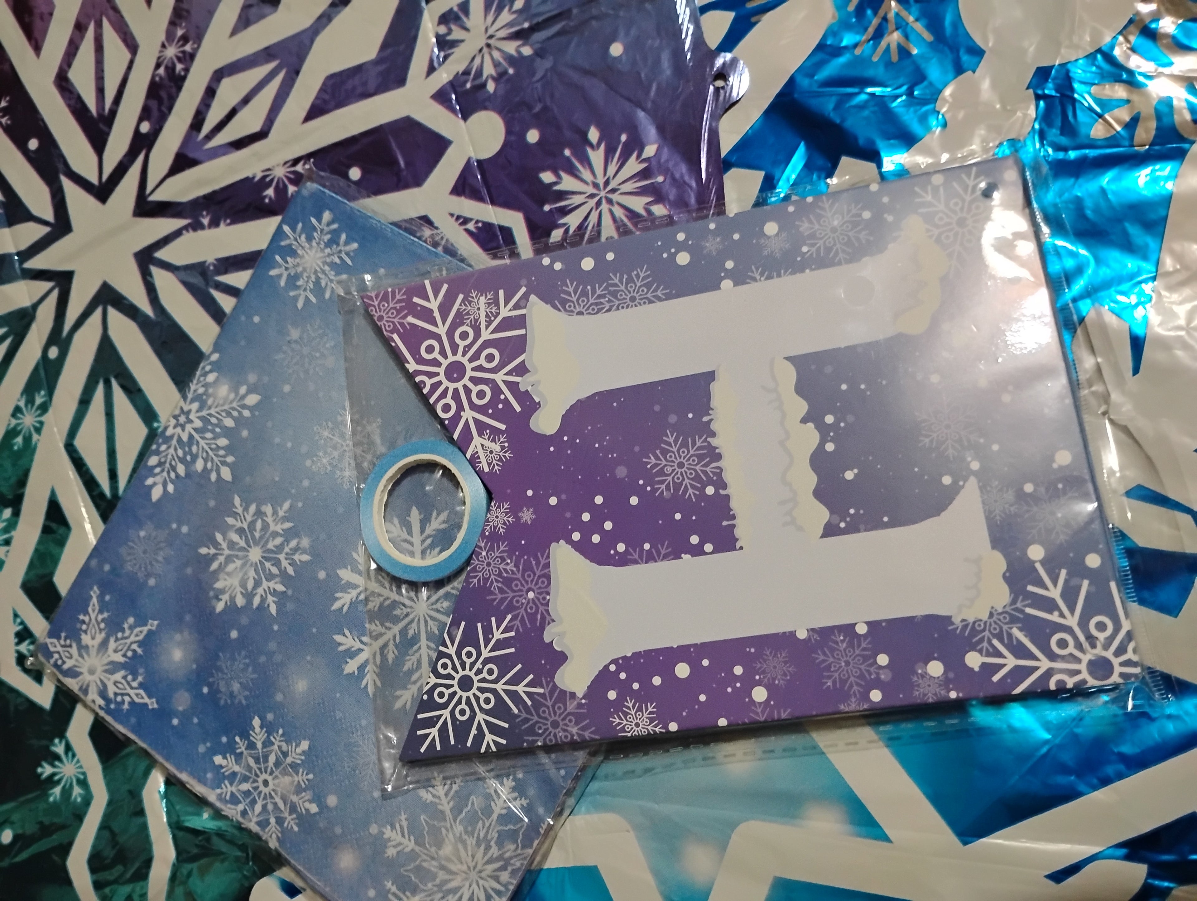 Blue Foil Snowflake Party Decoration