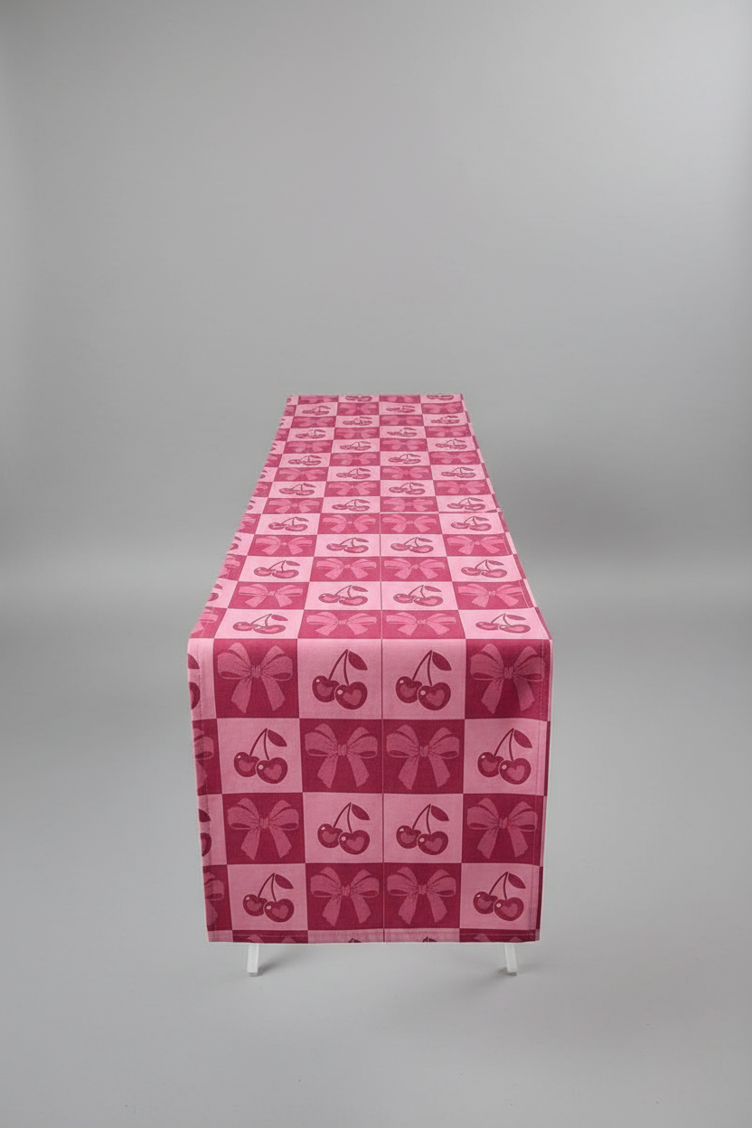 Cherry Print Table Runners